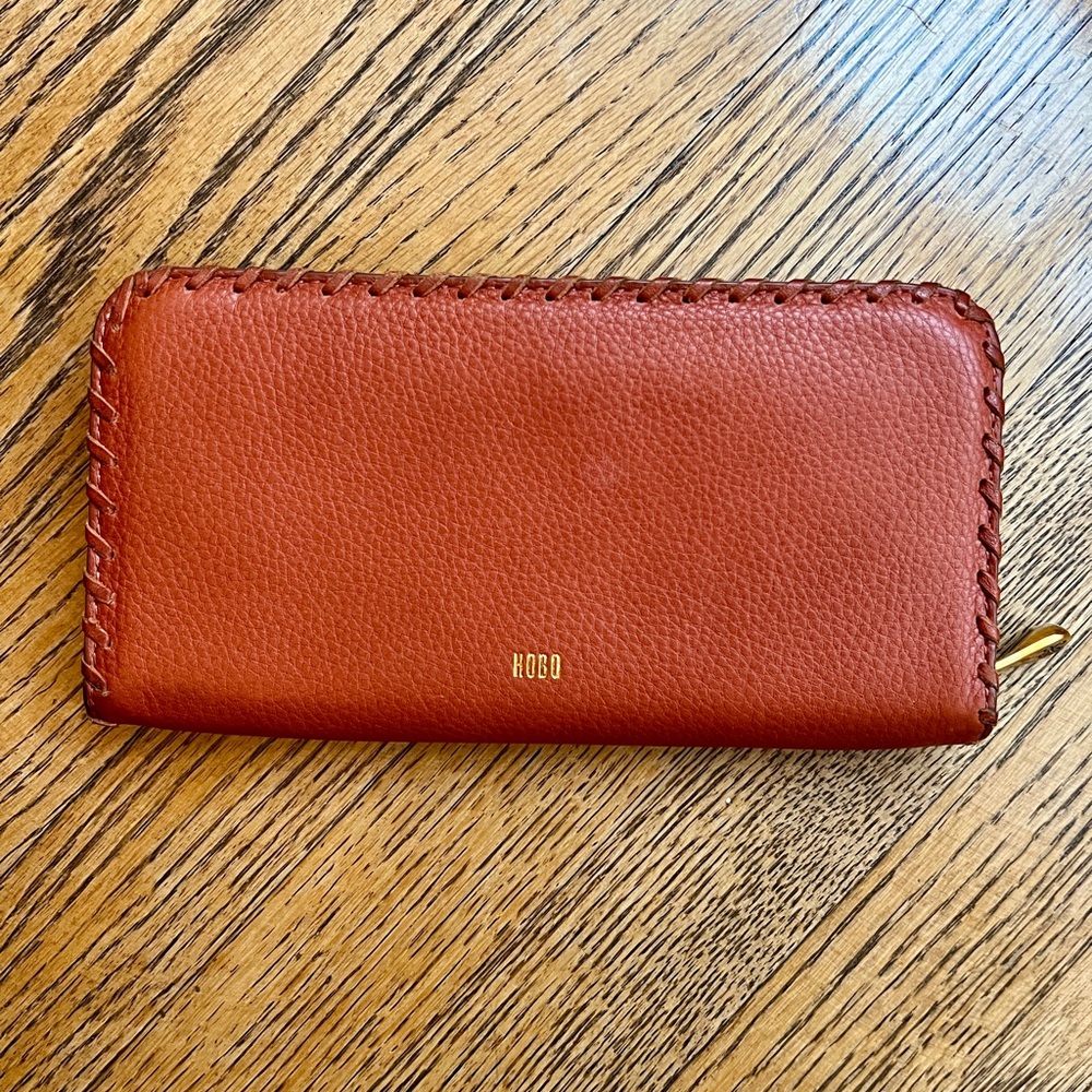 HOBO Cognac Leather Wallet